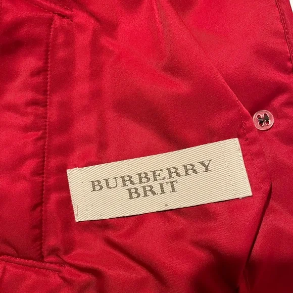 Burberry Red Quilted Puffer Jacket - Picture 7 of 9